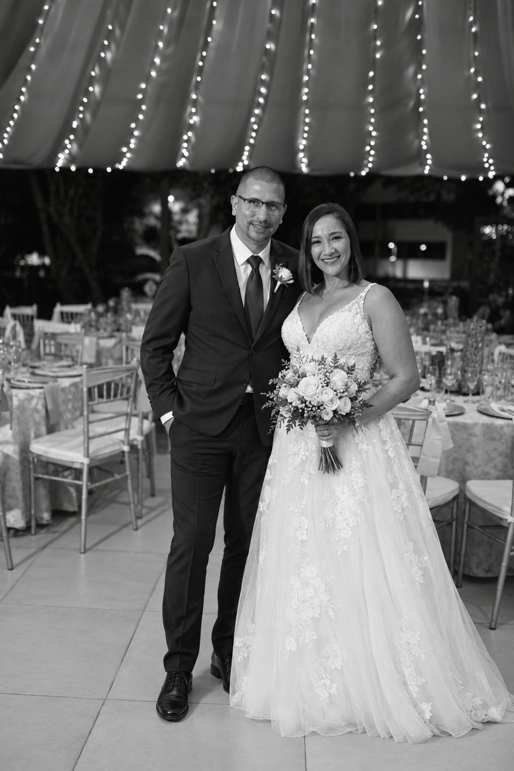 Claudia y Javier el día de su boda